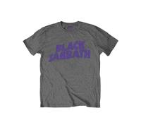 Black Sabbath Classic Wavy Logo Charcoal T Shirt - Medium (7/8 Yrs)