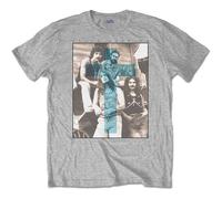 Black Sabbath T Shirt Blue Cross group shot band logo new Official Unisex Grey