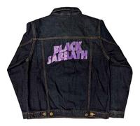 Black Sabbath Denim Jacket Classic Wavy Band Logo Official Unisex Blue XL