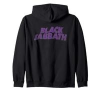 Black Sabbath Heavy Metal Band Wavy Logo by Rock Off Zip Hoodie