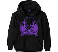 Black Sabbath Hoodie Aviation Skull Band Logo Official Mens Black Pullover M