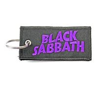 Black Sabbath Keyring Keychain Patch Wavy Band Logo Official Black