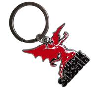 Black Sabbath Logo & Daemon Keyring Keychain in Red Black Sabbath Red One Size