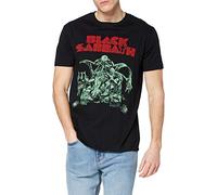 Large Black Men's Black Sabbath Cut-out T-shirt -