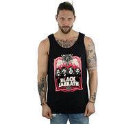Black Sabbath Men's Flames Distressed Vest Black X-Large