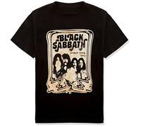 Black Sabbath Men's Men's Tee: World Tour 1978 Regular Fit Crew Neck Short Sleeve T - Shirt, Black (Black Black), Small