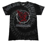 Black Sabbath Men's Red Henry Tie Dye T-Shirt in Black | Size: Medium Black Sabbath Black M