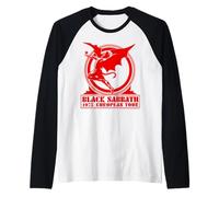 Black Sabbath Official 1975 European Tour Raglan Baseball Tee