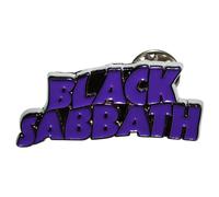 Black Sabbath Purple Wavy Band Logo Pin Badge