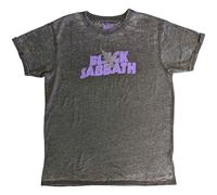 Black Sabbath T Shirt Band Logo and Daemon Official Unisex Charcoal Grey Burnout XXL