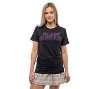 Black Sabbath T Shirt Classic Wavy Diamante Band Logo Official Unisex Black L