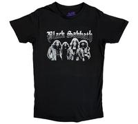 Black Sabbath T Shirt Greyscale Group Shot Band Logo new Official Unisex Black