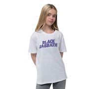 Black Sabbath - T-Shirt # L Kids White # Wavy Logo