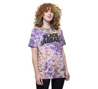 Black Sabbath T Shirt Wavy Band Logo Official Unisex Dye Wash Blue L