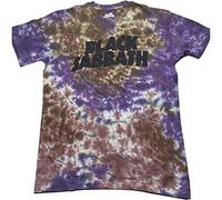 Black Sabbath T Shirt Wavy Band Logo Official Unisex Dye Wash Purple XL