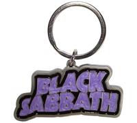 Black Sabbath Wavy Logo Bordered Keyring Keychain One Size