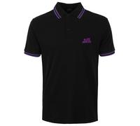 Rock Off Black Sabbath Wavy Logo Black Unisex Polo Shirt (Medium)
