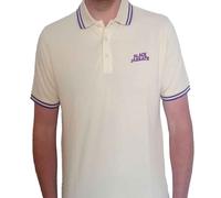 Rock Off Trade Polo Shirt Black Sabbath Wavy Band Logo Official Unisex Natural Medium