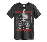 Amplified Unisex Adult Wicked World Black Sabbath T-Shirt, Charcoal, L