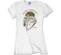 Black Sabbath Women's BSTSP01LW02 T-Shirt, White, Medium