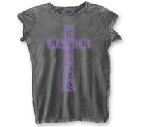Black Sabbath Women's Vintage Cross T-Shirt in Charcoal | Size: Large Black Sabbath Charcoal L