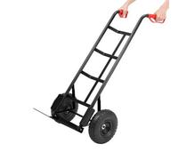 Black Sack Truck Barrow Hand Heavy Duty Two Wheel Industrial Trolley Tyre Up To 200Kg