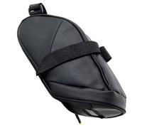 Black Saddle Bag, 7.1 In, Waterproof Nylon Bag, Features Reflective Elements, Road Riding Essential