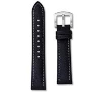 Black Sailcloth Canvas Watch Strap | 18 mm Gray Stitching | Premium Nylon | Contrast Stitch | Replacement Racing Diver Sail Cloth Band | Spring Bars and Tool Included (18mm, Grey)