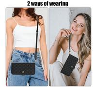 (black, Samsung A55) Suitable for Google 8A small Chanel style crossbody card bag leather case Google 8pro diamond bracket leather case