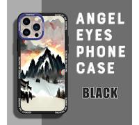 (black, Samsung Galaxy S21 Ultra 5G) Nature Scenery Square Frame Phone Case for iPhone 13 Pro 12 mini 11 6 6s 7 8 Plus Samusng Vivo Soft TPU Shockproof Cellphone Back Cover Cases