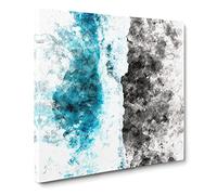 Black Sand Beach in Australia Watercolour Canvas Print | Gallery Wrapped 30mm Frame Wall Art | 20x20 inches | Ready to Hang | Modern Seascape Picture | Living Room Bedroom Lounge Office