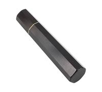 Black Sandal Wood Octagonal Handle with Copper Ringing Suitable for Professional Tools & DIYer Projects 14cm Length High End Black Wooden Handle