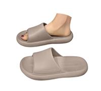 Black Sandals Slip On Slippers for Women Men Thick Soles Stepping Feeling Open Toe Ultra-Soft Shower Shoes Summer Beach Home Non-Slip Flat Slides
