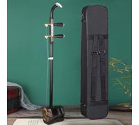 Black Sandalwood Erhu for Advanced Performers, Professional Ebony Erhu Chinese 2-string Violin Fiddle Musical Instrument with Free Accessories(Bone carving,Mechanical shaft)