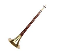 Black Sandalwood Pole D Key Suona Chinese Adult Playing National Suona Musical Instrument Suona Set(Color:Gold)