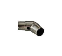 Black Satin Brushed Chrome Brass Metal 28mm Bay Window Curtain Pole Elbow Joint (Brushed Chrome)