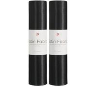 Black Satin Christmas Ribbon - 20 m x 29 mm for Garlands, Wreaths & Tree Decoration (Pack of 2)