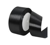 Black Satin Ribbon 1-1/2 Inch x 25 Yards, Solid Color Fabric Silk Ribbon for Gift Wrapping, Hair Bows Making, Wreaths, Floral Bouquets, Special Parties Decoration, DIY Handmade Projects