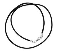 Black Satin Silk Cord Necklace for Pendant with Gold Or Silver Clasp - Silk Cord for Jewelry