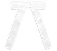 Black Satin Western Kentucky String Tie, White, One size