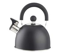 Black Satin Whistling Kettle Induction 1.5 L Eva Collection - Tea Water