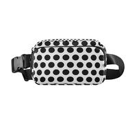 Black Scandinavian Dots Contemporary Stylish Fanny Pack Waist Bag for Women Men Teens Water Resistant Running Belt Bag Waist Pack with Adjustable Strap for Travel Gym Work, Dots Contemporary, One Size