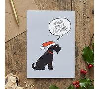 Black Schnauzer Christmas Card