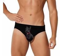Black Scottish Terrier Men's Swim Brief Sexy Bikini Swimwear Bathing Swimsuit Trunks XL