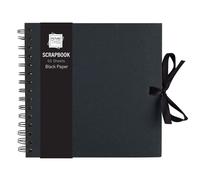 Black Scrapbook 20cm Memory Photo Album Journal Book & Ribbon Tie