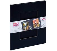 walther Design Photo Album Black 16,5 x 20 cm with Cover Cut-Out, PIMP AND CREATE FA-090-B