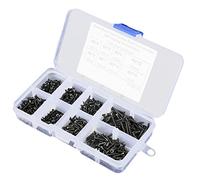 Black Screws For Wood, 800pcs M2 Black Carbon Screw Kit Steel Countersunk Flat Cross Head Self Tapping Screws Set