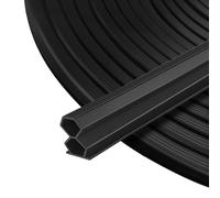 Black Sealing Tape, Self-Adhesive, 12 mm x 10 mm, Door Frame Seal, Flexible, for Doors, Windows, Rubber Seal, Anti-Collision, Soundproof, Waterproof, 6 m