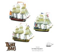 Black Seas The Age of Sail 3rd Rates Squadron for Black Seas Table Top Ship Comb