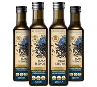 Black Seed Oil 4x250 ml - 100% Pure Cold-Pressed Nigella Sativa Oil by BIOHERBA